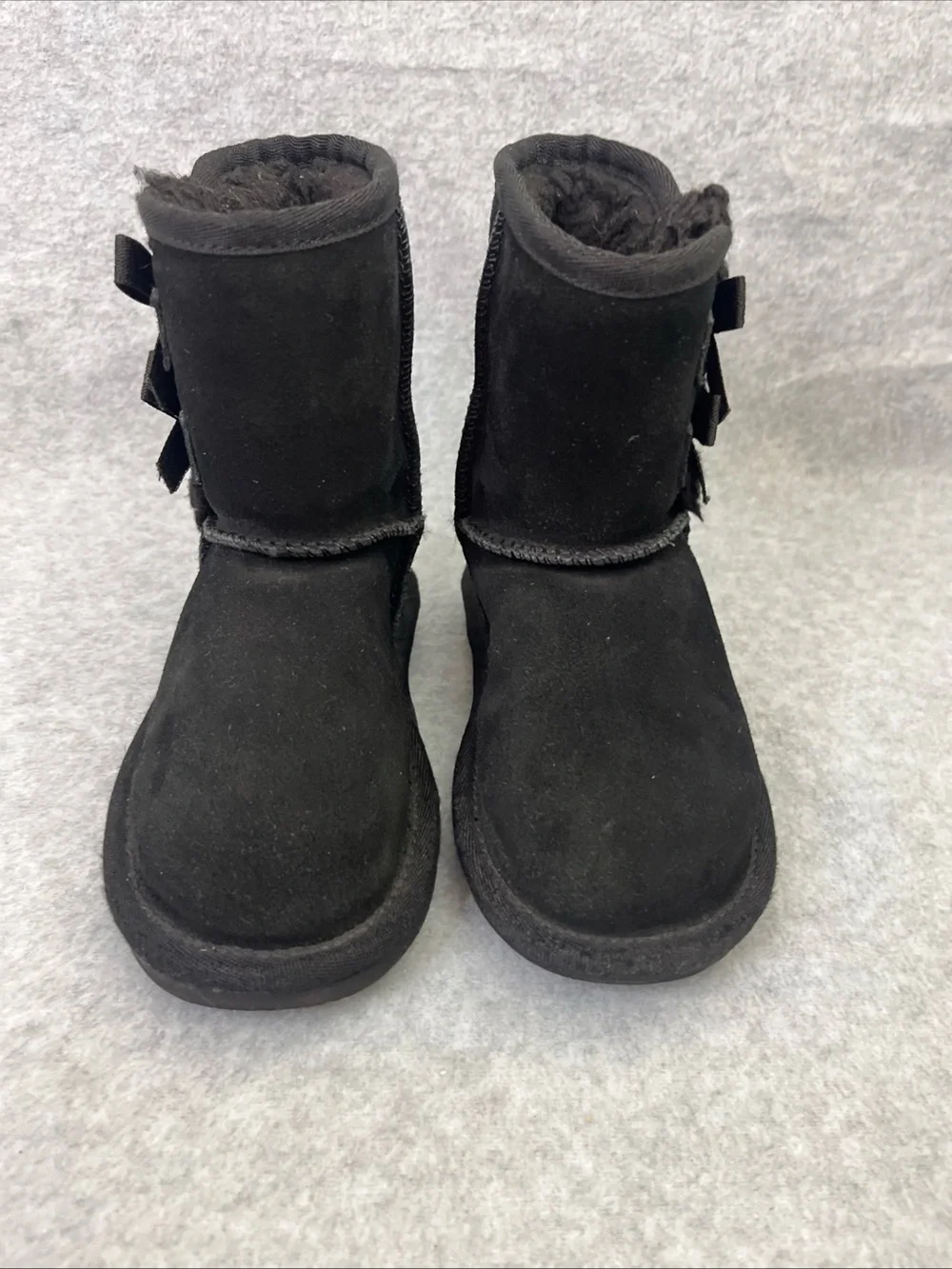 Koolaburra by UGG Boots Kids Toddler 8 Short Black Suede Winter Lined Pull On